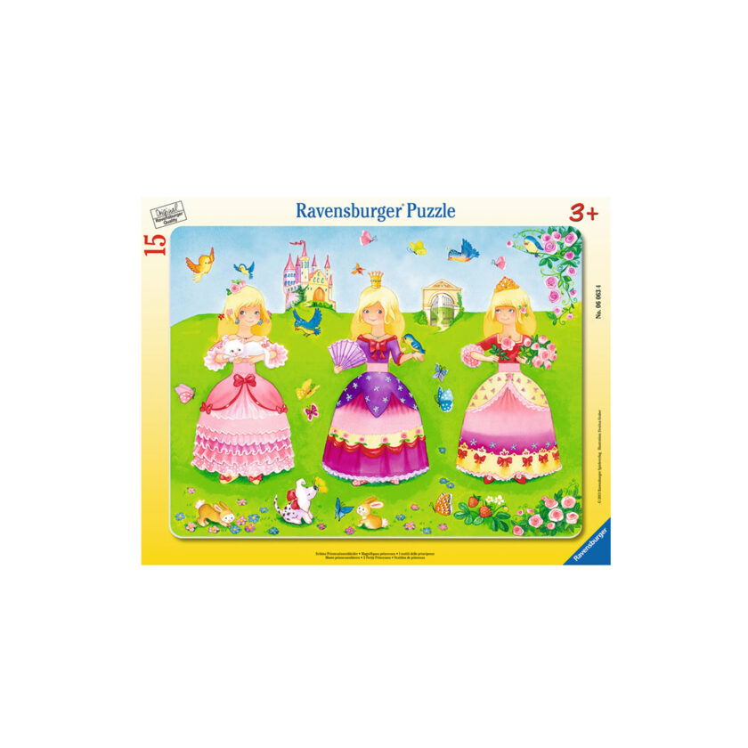 Ravensburger-3 Pretty Princesses Puzzle 15 pieces