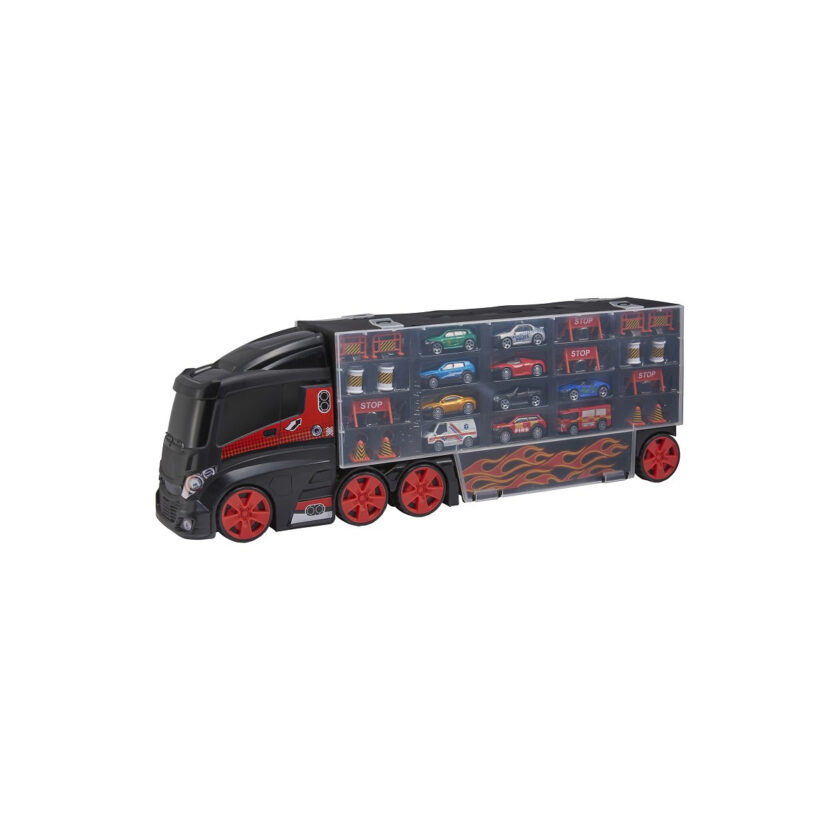 HTI Toys-Teamsterz Large Transporter With 10 Cars And Accessories