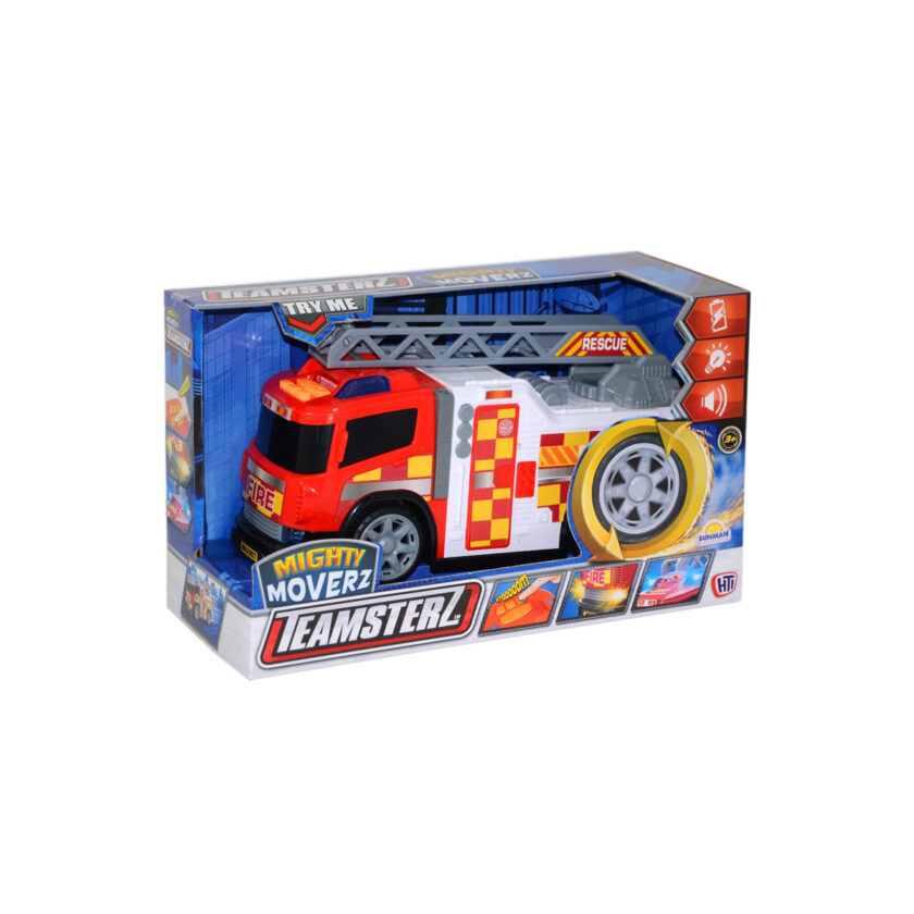 HTI Toys-Teamsterz Mighty Moverz Light & Sounds Fire Engine