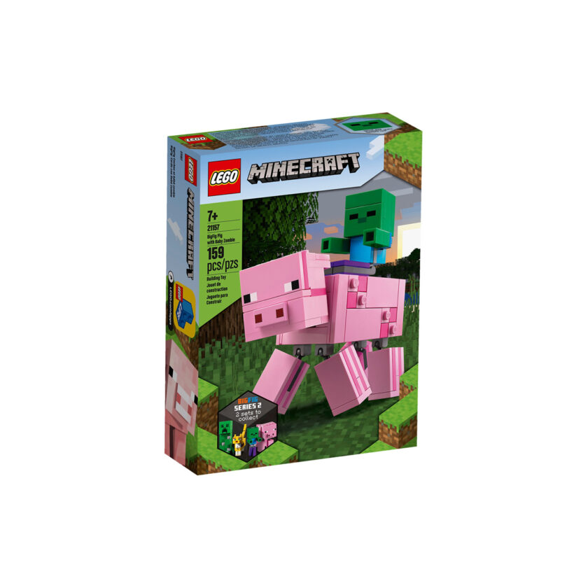 Lego-Minecraft BigFig Pig With Baby Zombie 159 Pieces