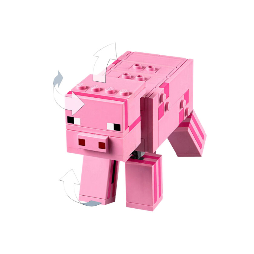 Lego-Minecraft BigFig Pig With Baby Zombie 159 Pieces