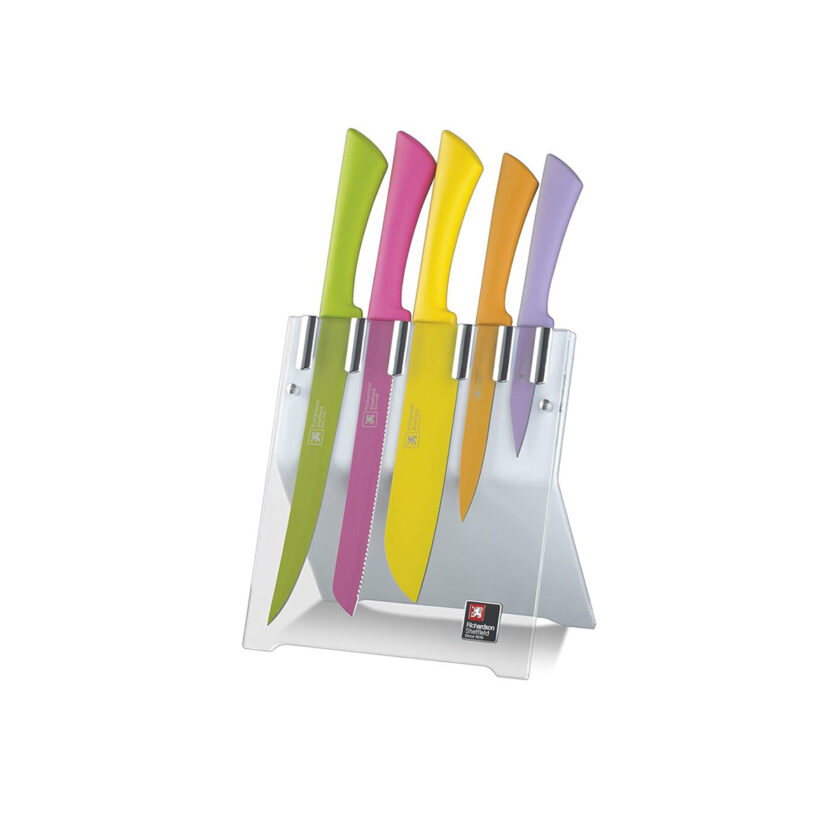 Amefa Richardson Sheffield Love Colours Knife Block Set 5 PCS