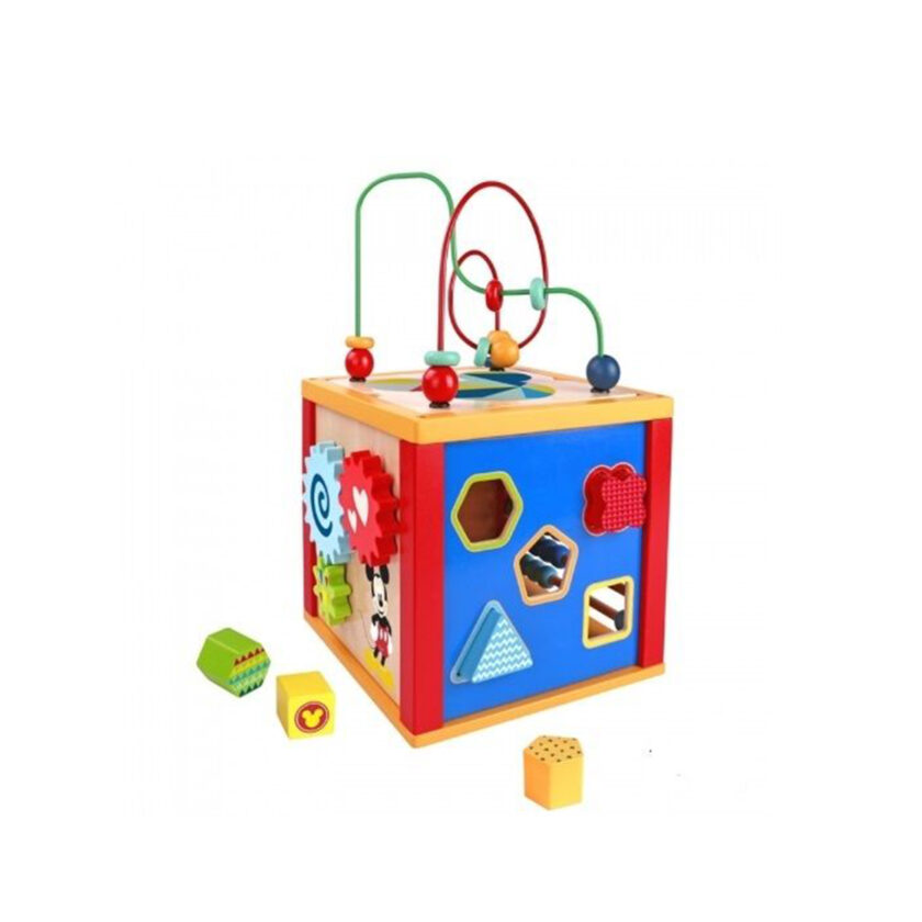 Be iMex-Disney Mickey Mouse Activity Wooden Cube