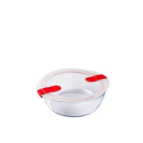 Pyrex Cook & Heat Glass Dish With Plastic Lid 2.3L