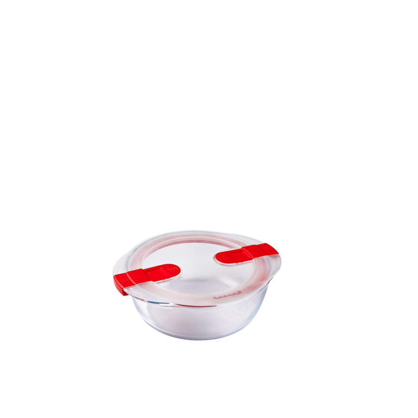 Pyrex Cook & Heat Glass Dish With Plastic Lid 0.35 L