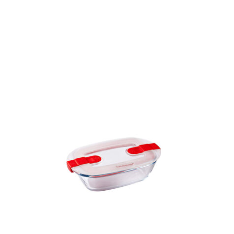 Pyrex Cook & Heat Glass Dish With Plastic Lid 0.4 L