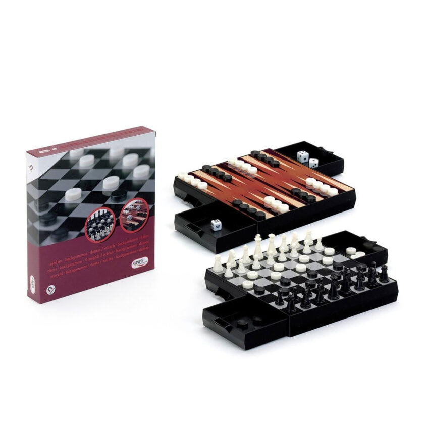 Cayro-Magnetic Travel Chess Checkers Backgammon