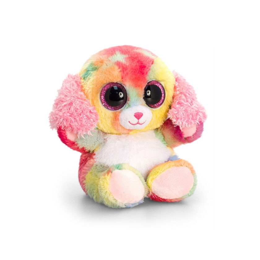 Keel Toys-Animotsu & Mini Motsu Rainbow Dog 15 CM