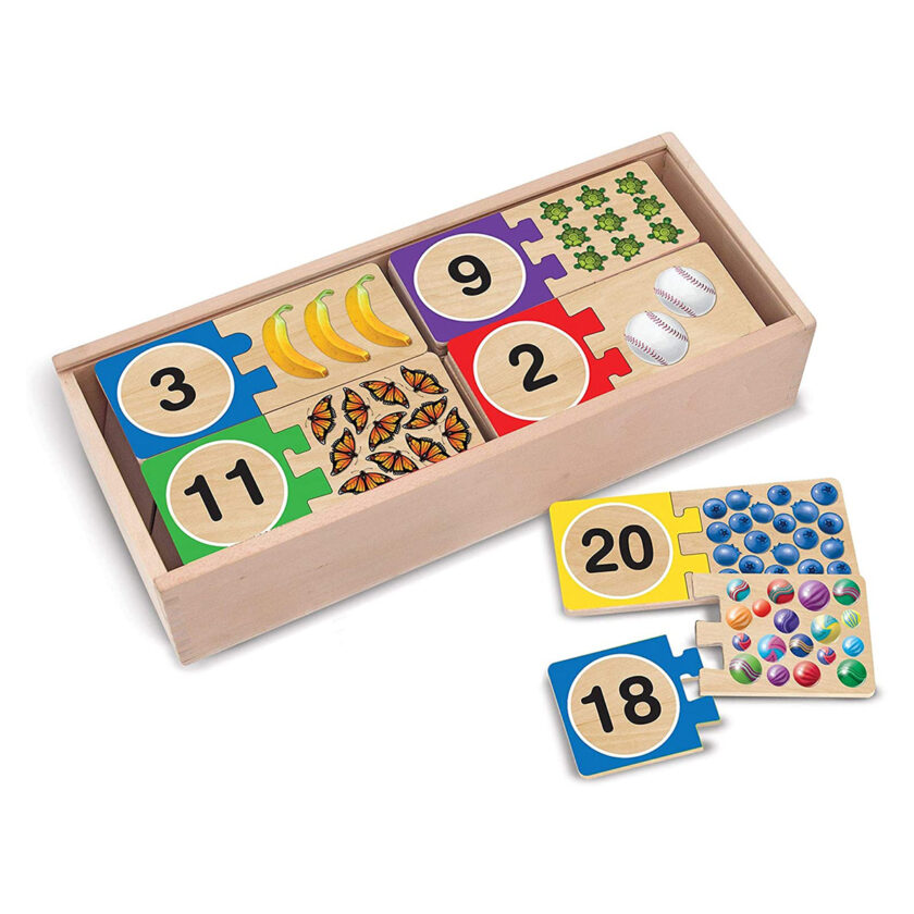 Melissa & Doug-Self-Correcting Wooden Number Puzzles