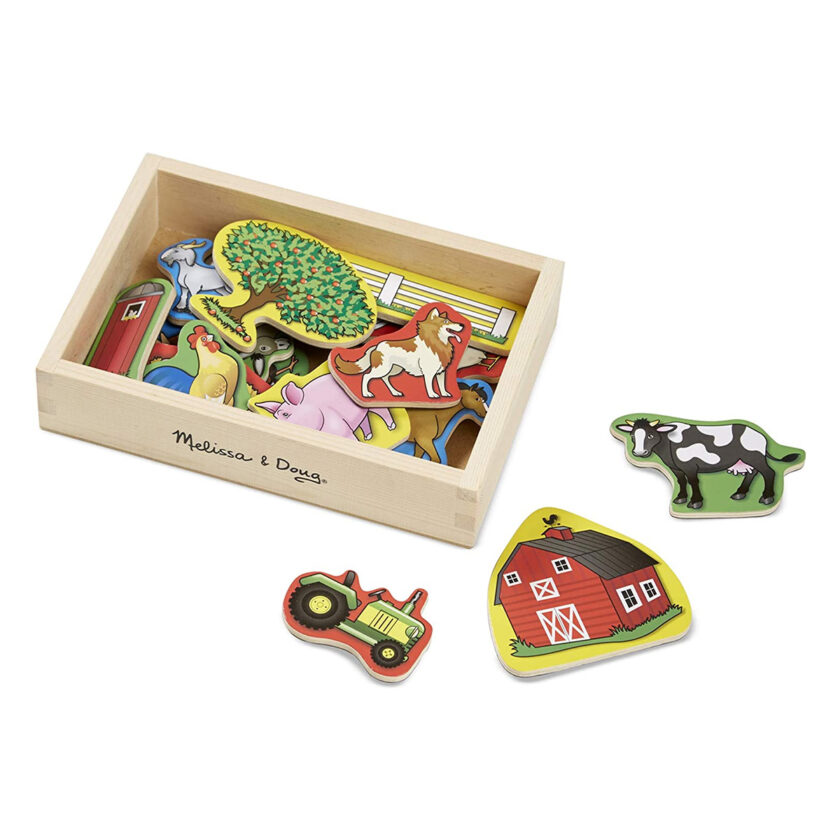Melissa & Doug - Wooden Magnetic Plate Farm 3 To 12 Years Old