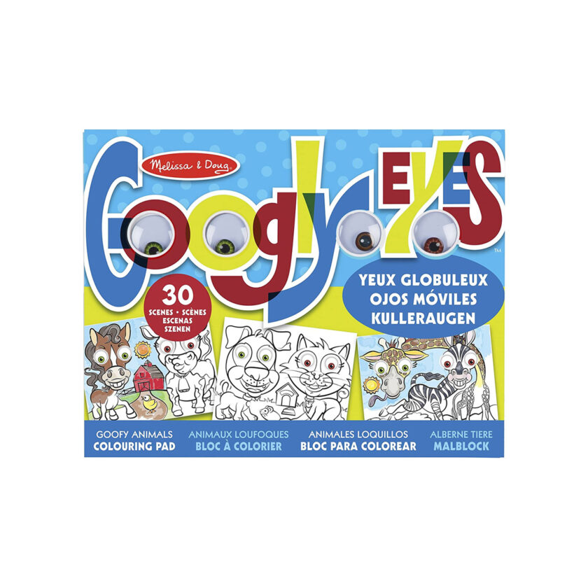 Melissa & Doug-Colouring Pad Animals Googly Eyes