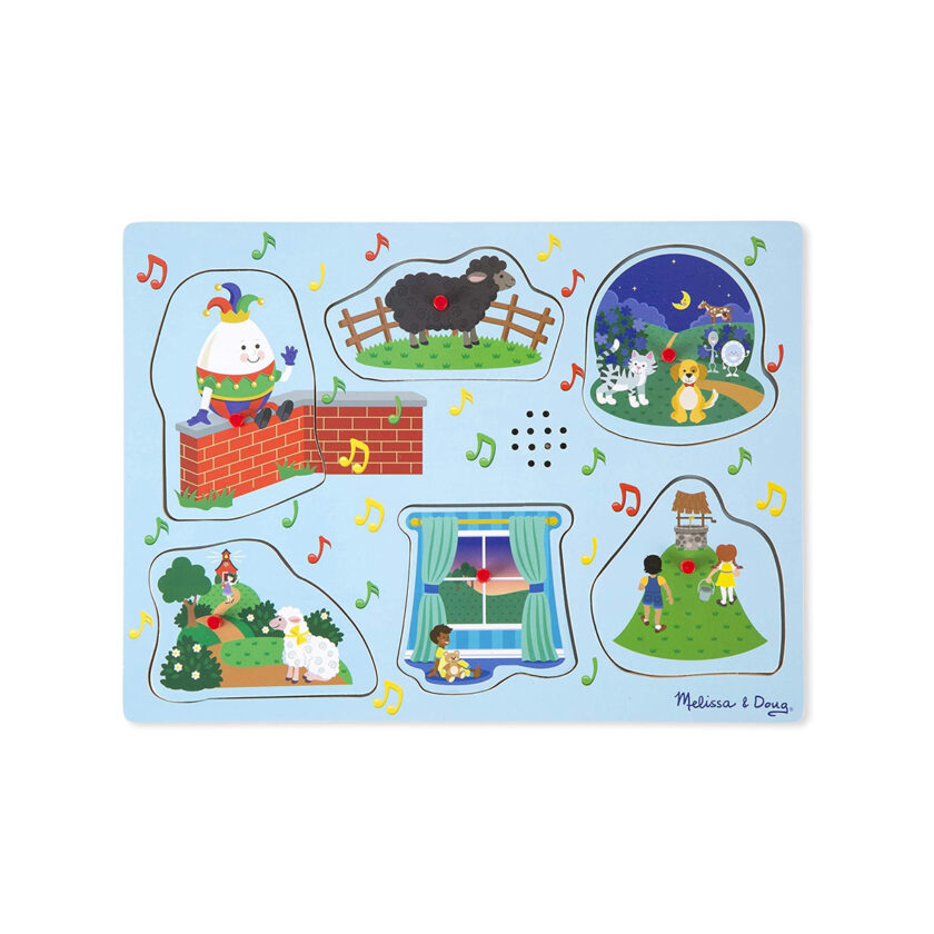 Melissa & Doug-Wooden Puzzle Sing-Along Nursery 2 Rhymes Sound