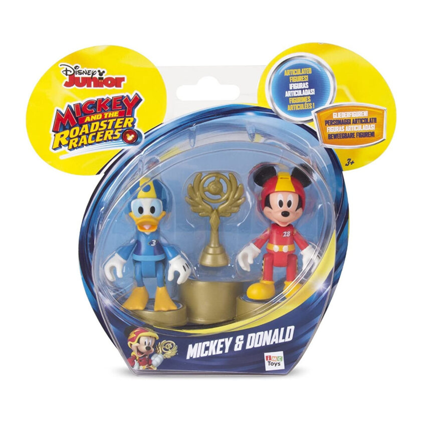 IMC Toys-Disney Mickey Mouse And The Roadster Racers Mickey & Donald Figure with Accessories