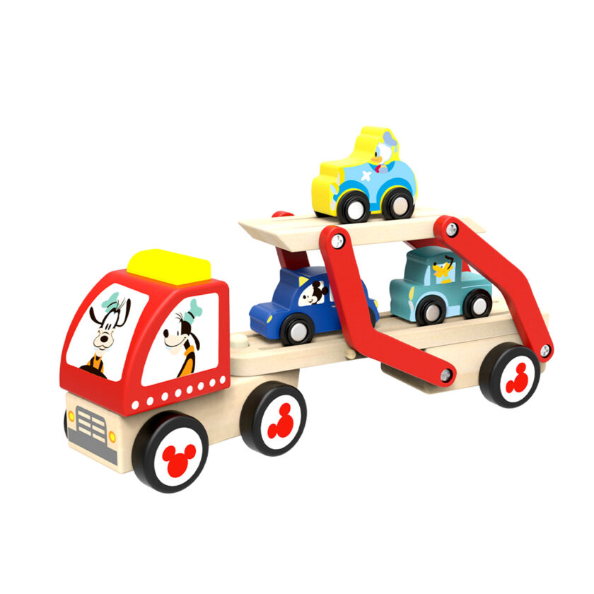 Be iMex-Disney Mickey Mouse Wooden Car Transporter