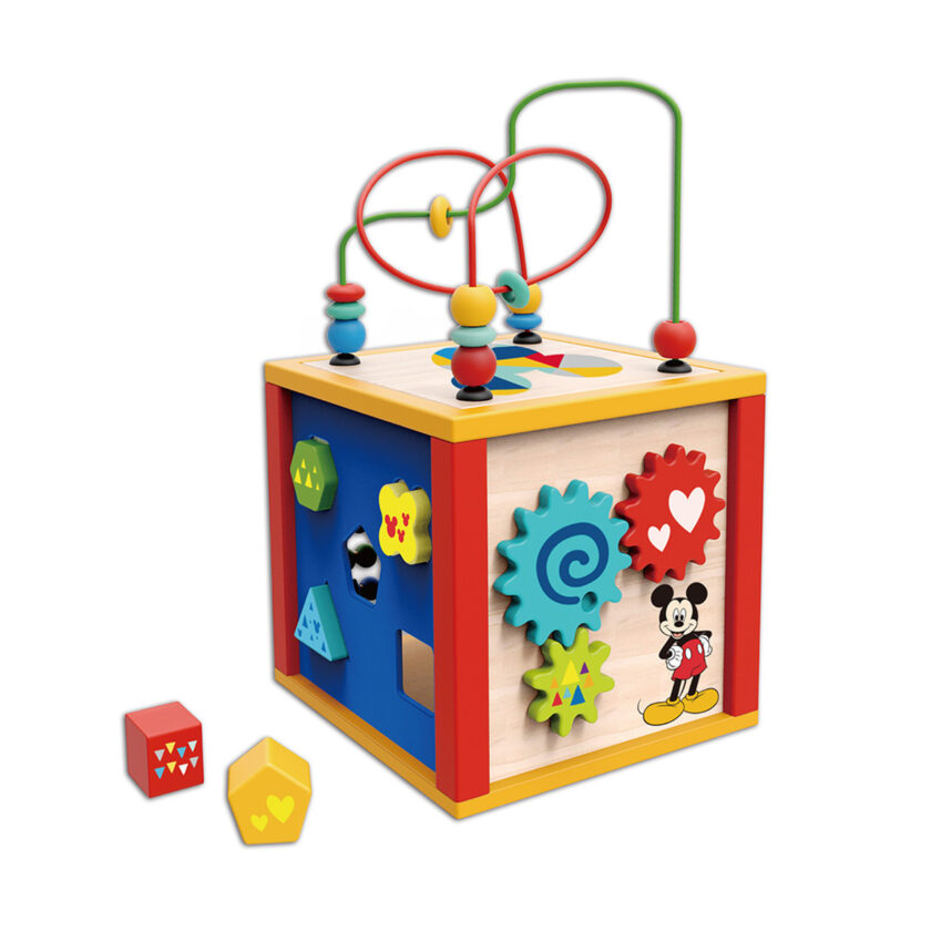 Be iMex-Disney Mickey Mouse Activity Wooden Cube