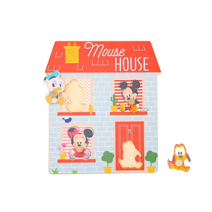 Be iMex-Disney Mickey Mouse Wooden Shape Puzzle