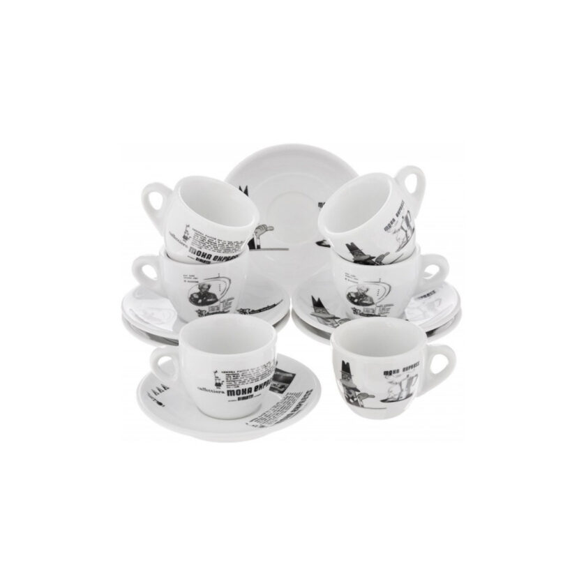 Bialetti Carousel Cups With Saucers 1x6 80 ML