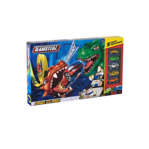 HTI Toys-Teamsterz Dino Clash With Five Cars