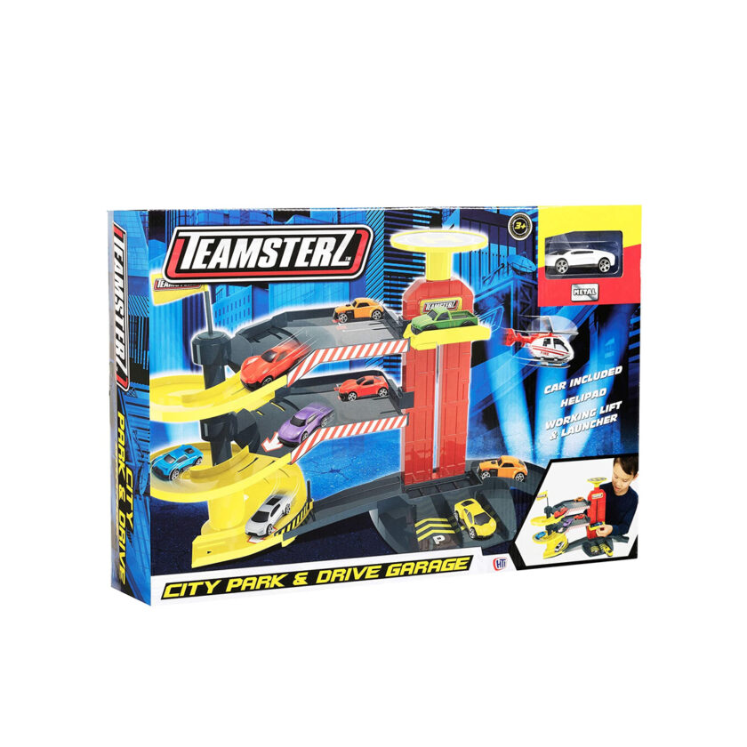 HTI Toys-Teamsterz City Park And Three Level Tower Garage With One Car