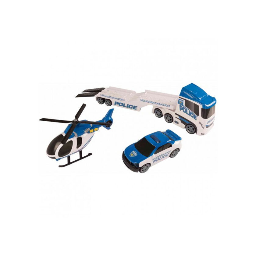 HTI Toys-Teamsterz Transporter With Police Car And Helicopter