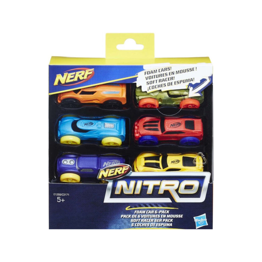 Hasbro-Nerf Nitro Foam Car Refill 6 Pieces