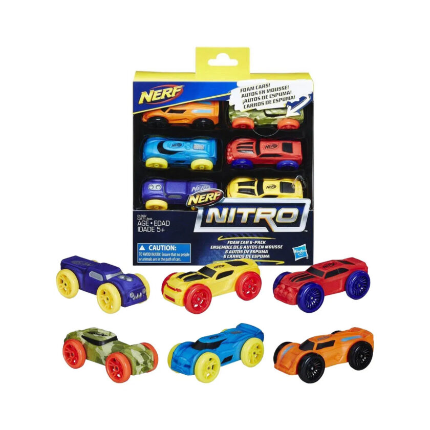 Hasbro-Nerf Nitro Foam Car Refill 6 Pieces