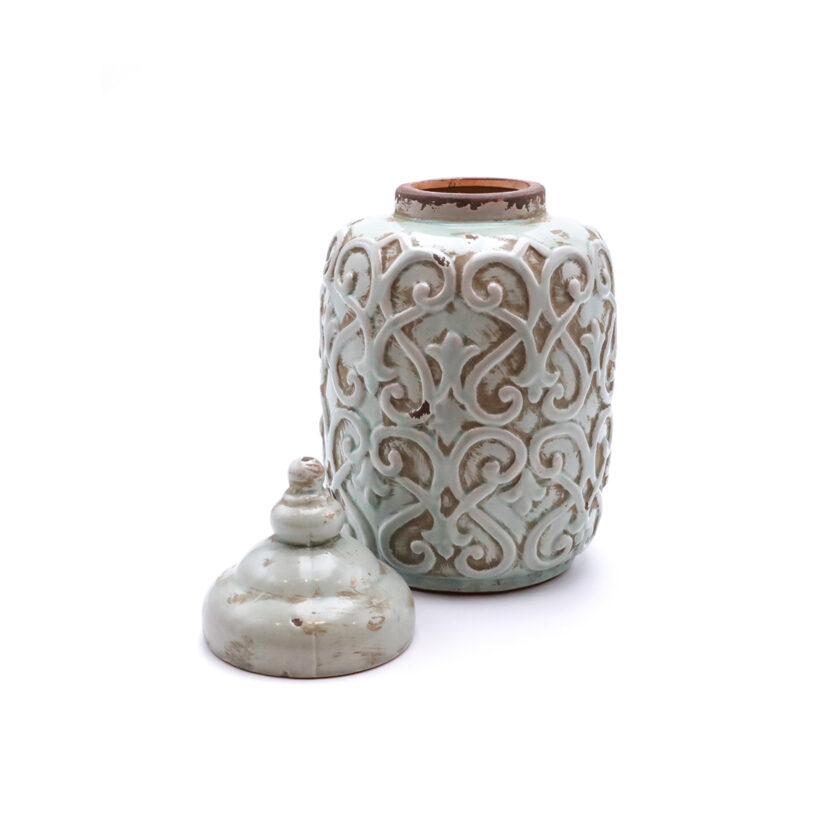 Super Decorative Vase With Lid 18x32 CM