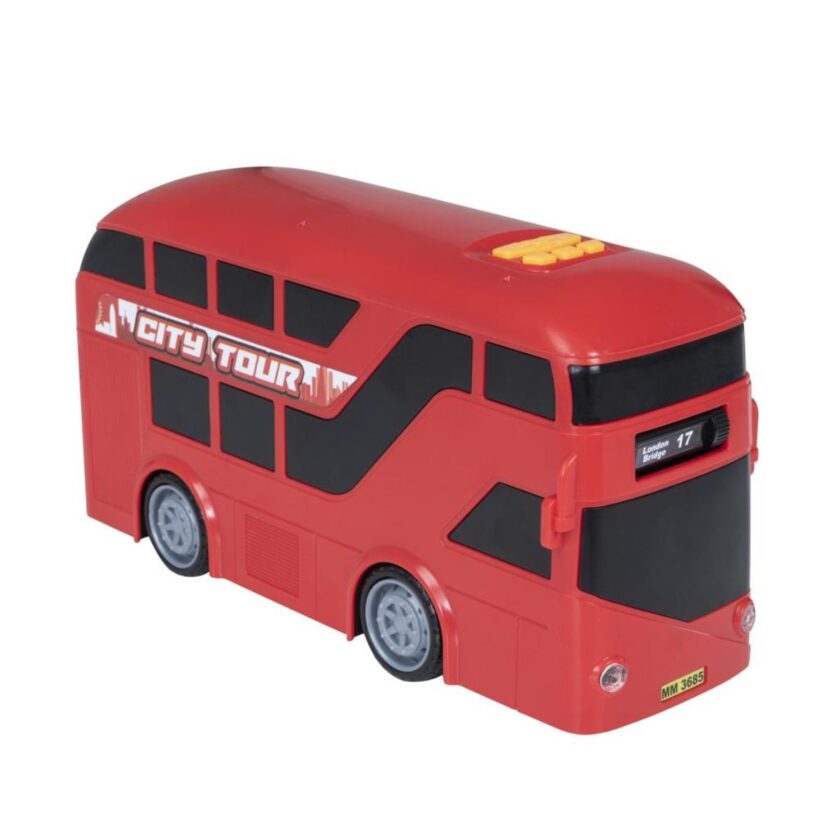 HTI Toys-Teamsterz Mighty Moverz Red Double Decker London Bus With Lights And Sound