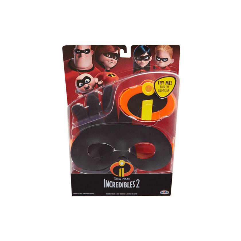 Jakks Pacific-Disney Incredibles 2 Mask, Gloves, Chest Emblem Gear Set