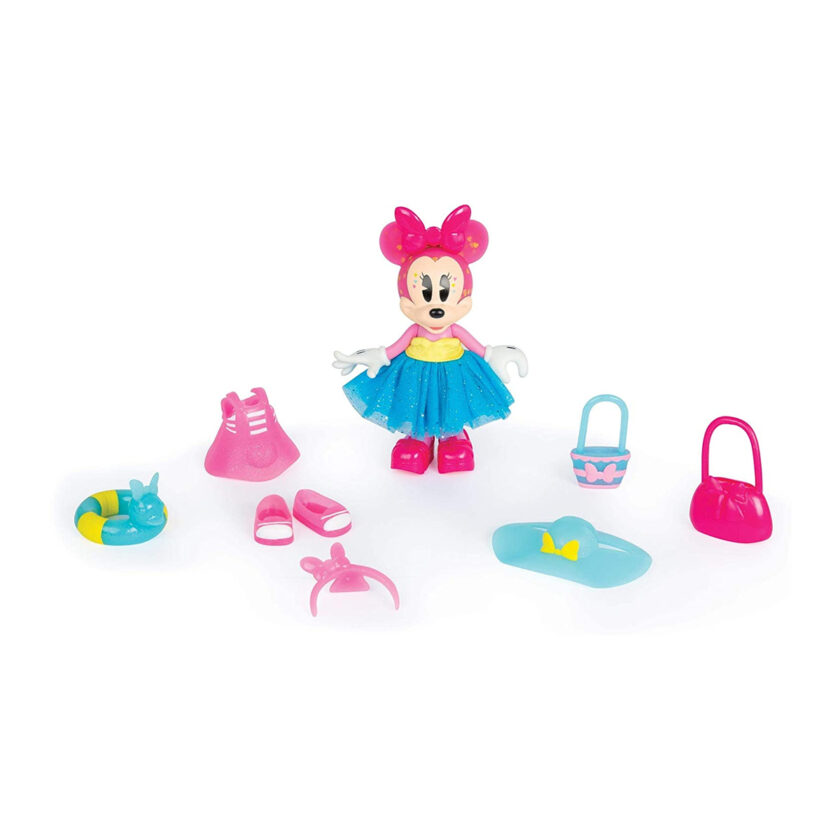 IMC Toys-Disney Minnie Mouse Fashion Dolls Fluffy Flamingo Figure With Outfit And Accessories