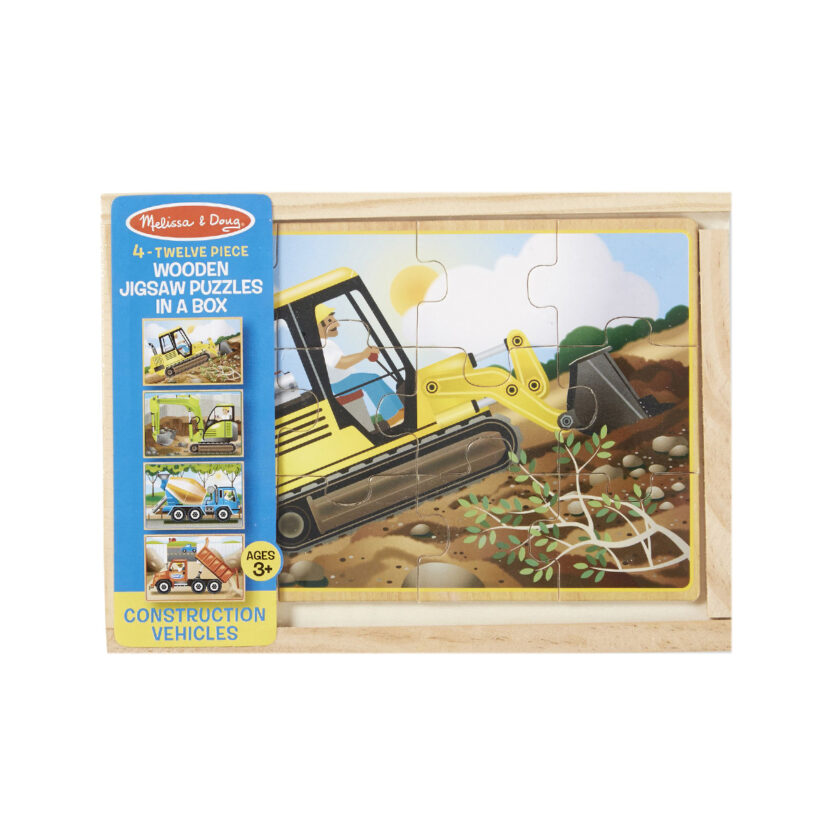 Melissa & Doug-Wooden Construction Jigsaw Puzzles in a Box