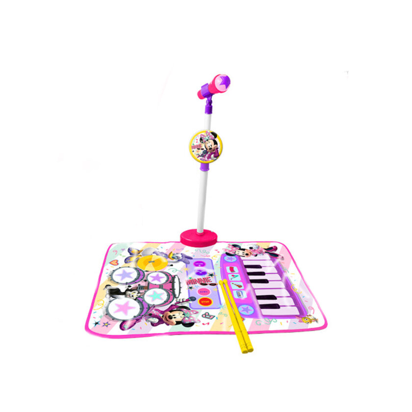 Reig-Disney Minnie Mouse Carpet, Drums, Piano And Microphone With Stand