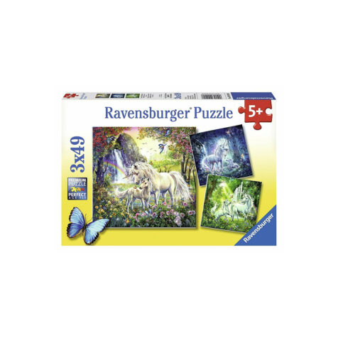 Ravensburger-Puzzle Beautiful Unicorn 3x49 Pieces