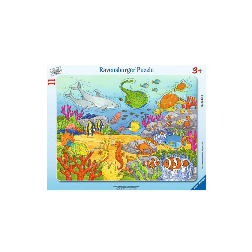Ravensburger-Happy Sea Dwellers Puzzle 11 Pieces 37.5x29 CM