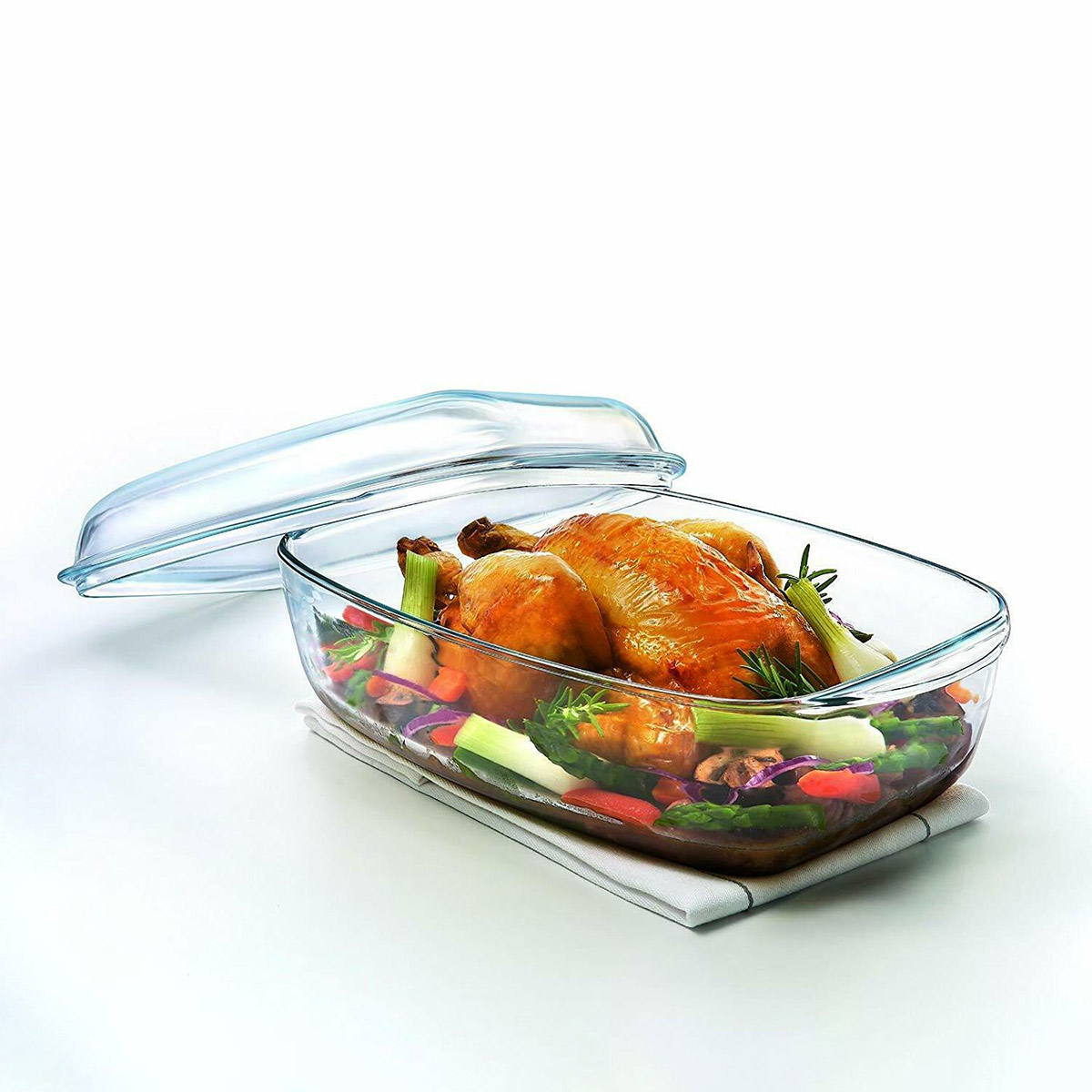 Pyrex Essentials Rectangular Casserole Bakeware With Lid 6.5 L - Image 2