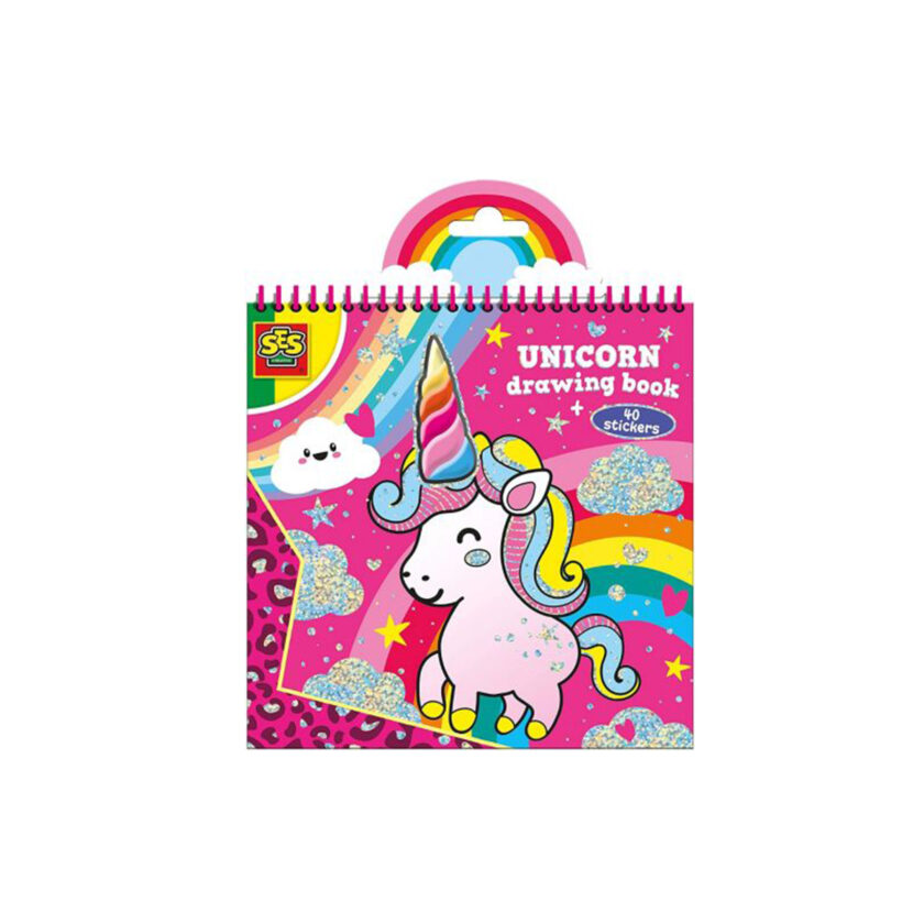 Ses-Coloring Book Unicorn With 40 Stickers