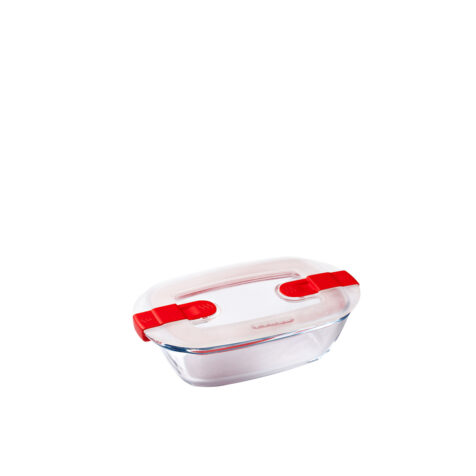 Pyrex Cook & Heat Glass Dish With Plastic Lid 1.1 L