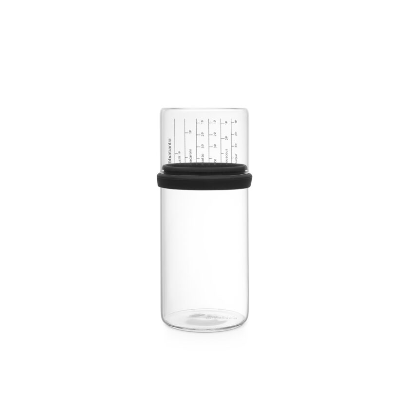 Brabantia Glass Storage Container With Measuring Cup 1 L