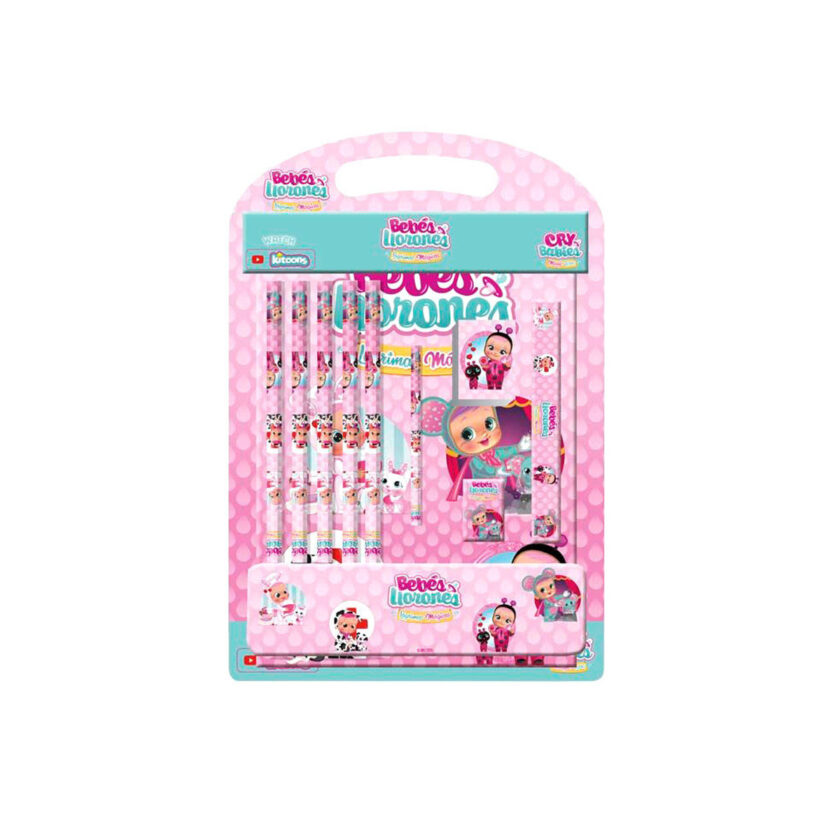 IMC Toys-Cry Babies Stationery Set With Pencil Case 37x26 CM