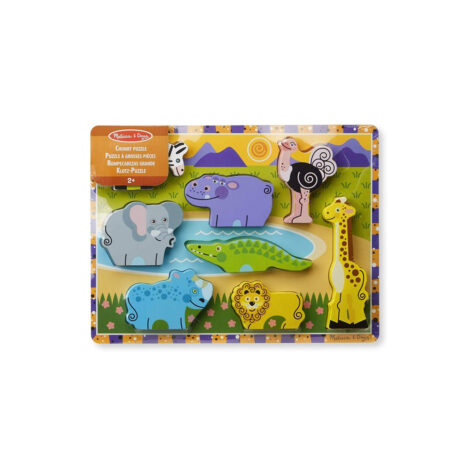 "Melissa & Doug-Safari Chunky Puzzle With 8 Pieces "
