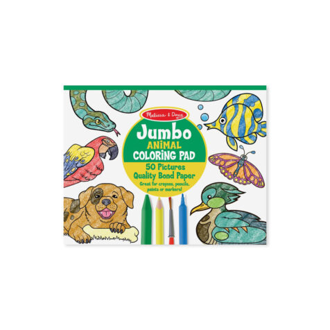 Melissa & Doug- Jumbo Animal Coloring Pad Set