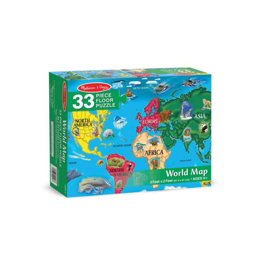 Melissa & Doug-World Map Puzzle With 33 Pieces