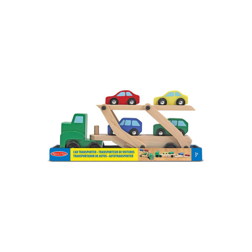 Melissa & Doug-Wooden Car Transporter With Cars