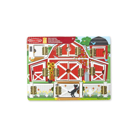 Melissa & Doug-Magnetic Farm Hide And Seek Board With 9 Pieces