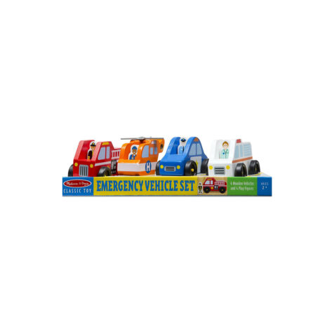 Melissa & Doug-Classic Toy Wooden Emergency Vehicles