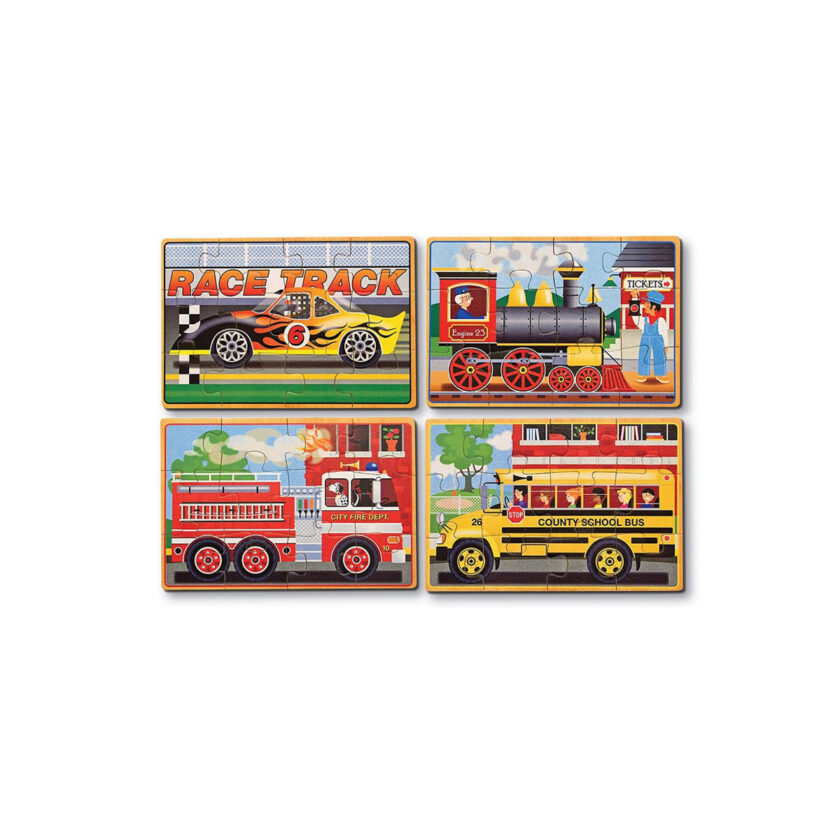 "Melissa & Doug-Vehicle Puzzles In A Box 1x4 "