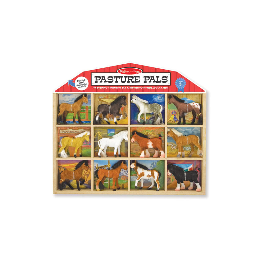 Melissa & Doug-Pasture Pals Horse Figures In A Wooden Box 1x12