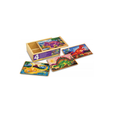 Melissa & Doug-Dinosaurs Puzzles In A Box 1x4