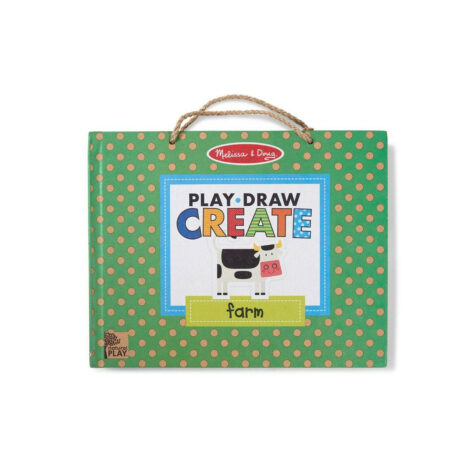 Melissa & Doug-Play, Draw, Create Reusable Drawing & Magnet Kit Farm