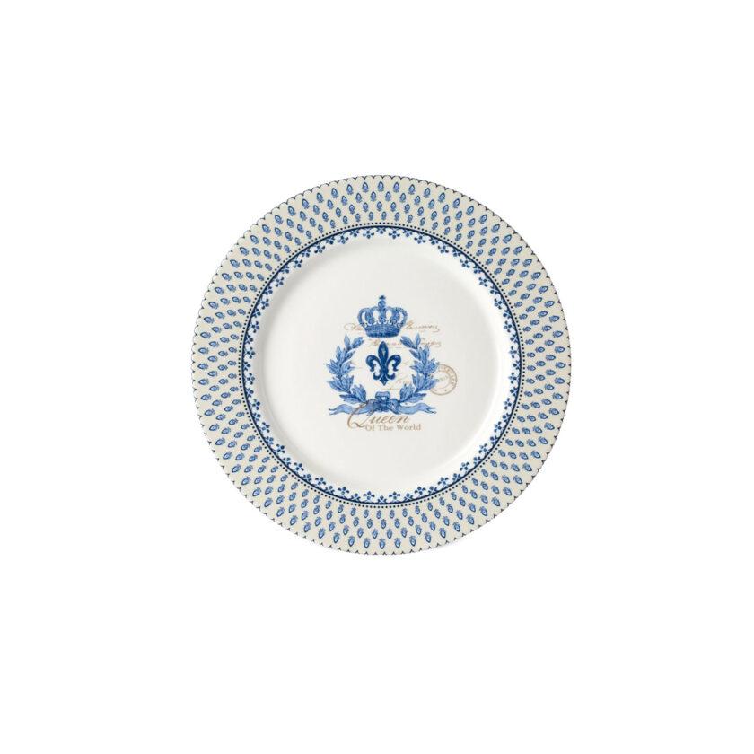 Super Blue Dream Dinner Plate With Blue Ornaments 26 CM 1x4